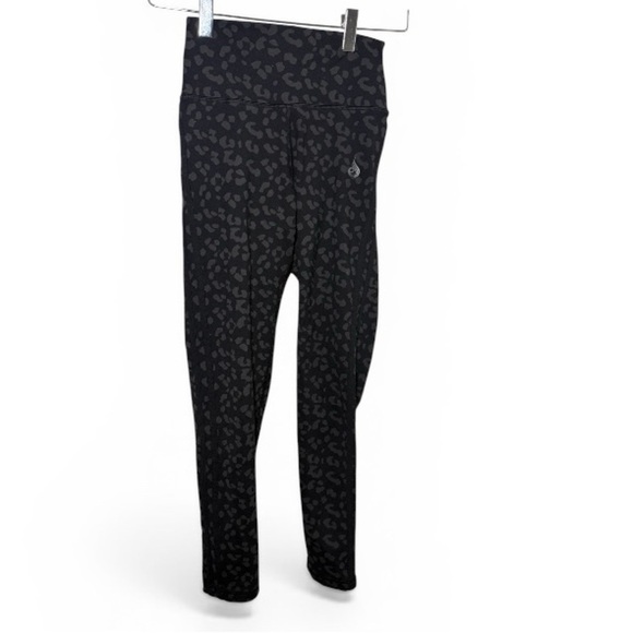 Ryderwear Pants - Ryderwear Black Leopard Print Scrunch Butt Leggings Size S High Waisted Gym